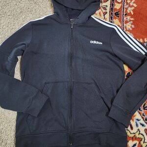 Adidas Black Zip-Up Hoodie